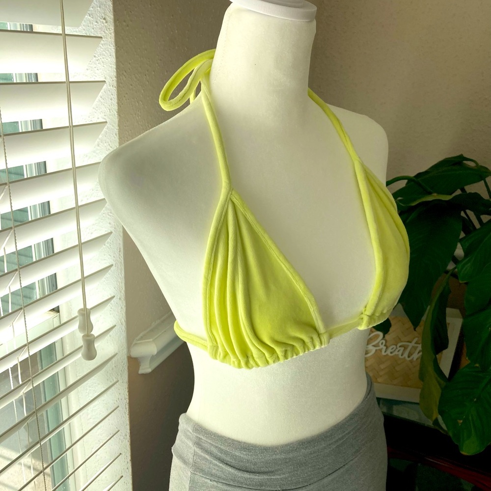 Adjustable Neon Green Bikini Top